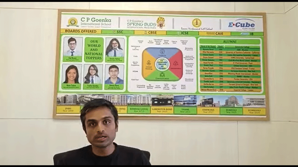 Parent testimonial - CP Goenka International School