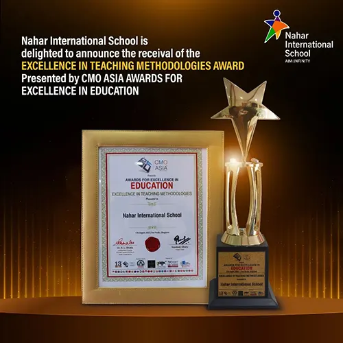 nahar internatonal school EXCELLENCE IN TEACHING METHODOLOGIES AWARD
