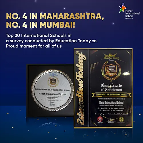 nahar internatonal school no. 4 rank in maharashtra,mumbai