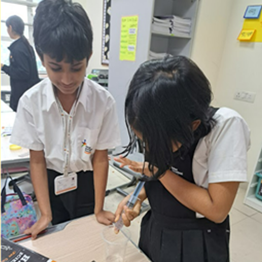 Students conducting a science experiment.