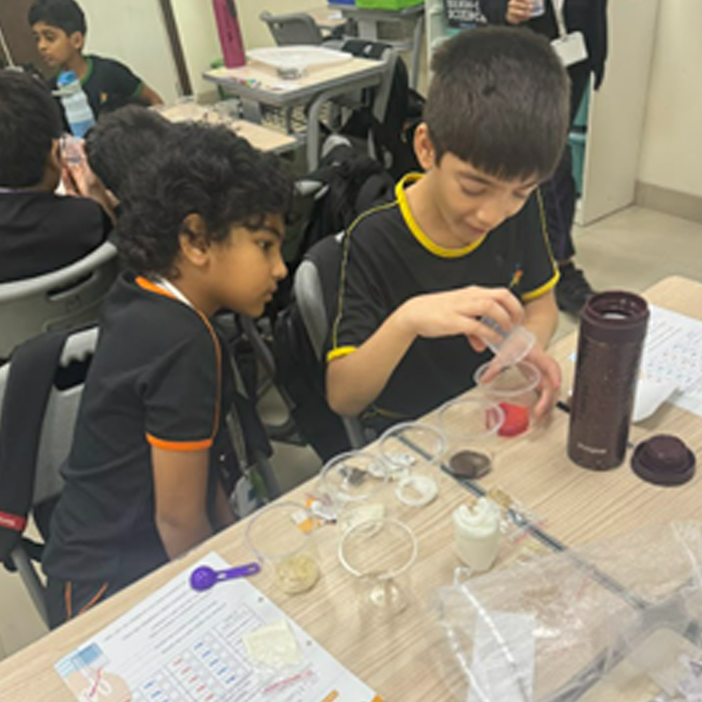 Students learning about environmental health